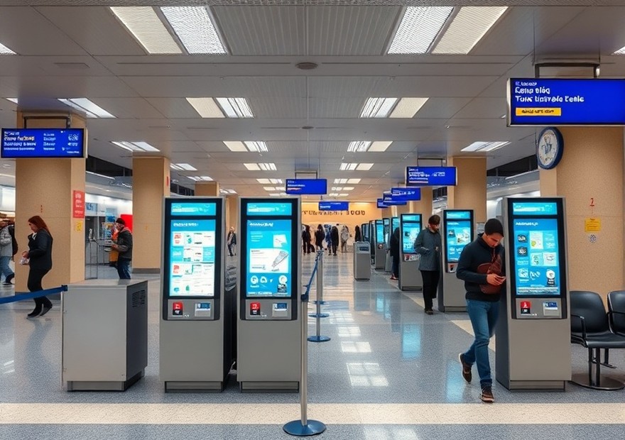 Queue call display in a bank branch